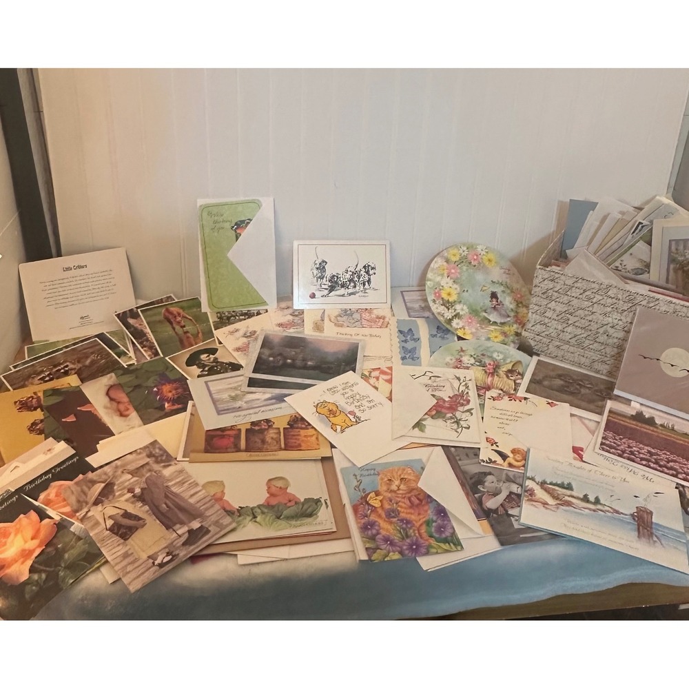Vintage Greeting Card Lot 300+ Anne Geddes Bday Get Well Excellent Nature Art